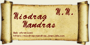 Miodrag Mandraš vizit kartica